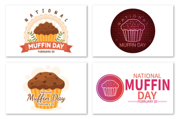 12 National Muffin Day Illustration