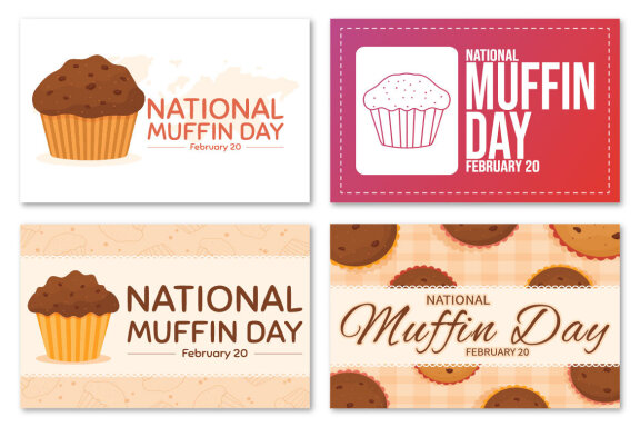 12 National Muffin Day Illustration