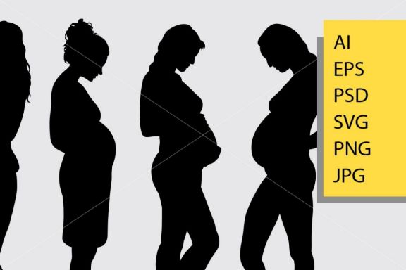 Pregnant female silhouette