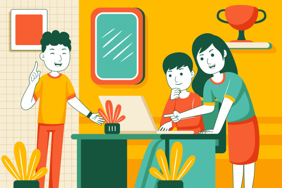 Work in Office Vector Illustration #02