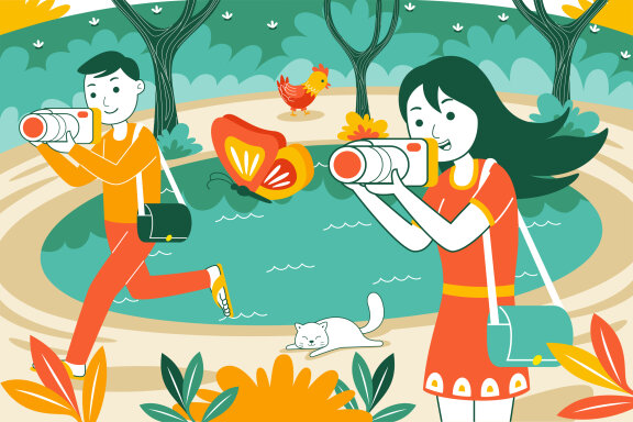 Hobby Activity Vector Illustration