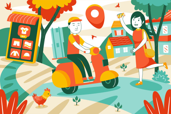 Delivery Package Vector Illustration