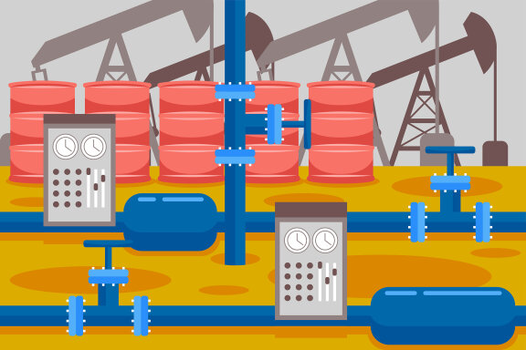 Oil Industry Vector Illustration
