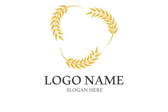 Wheat logo vector icon illustration design