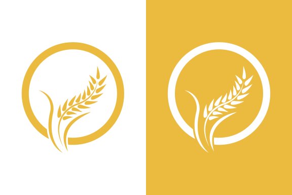 Wheat logo vector icon illustration design