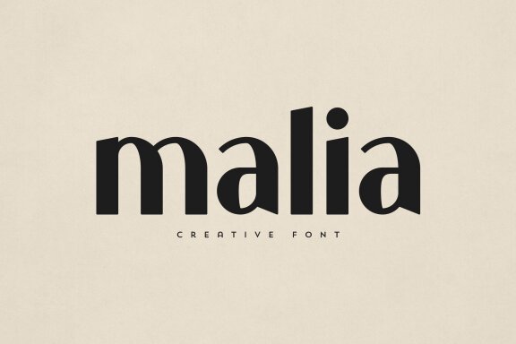 Malia creative font