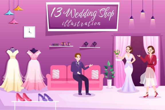 13 Wedding Shop Illustration
