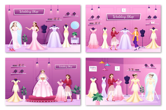 13 Wedding Shop Illustration
