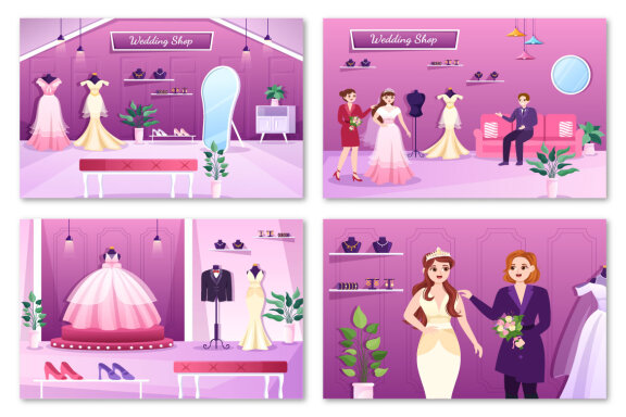 13 Wedding Shop Illustration