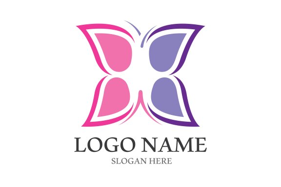 Butterfly logo icon vector design illustration