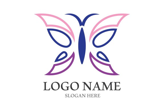 Butterfly logo icon vector design illustration