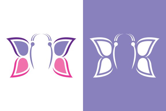 Butterfly logo icon vector design illustration