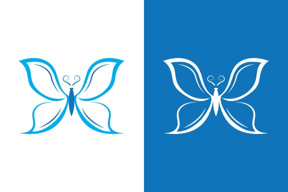 Butterfly logo icon vector design illustration