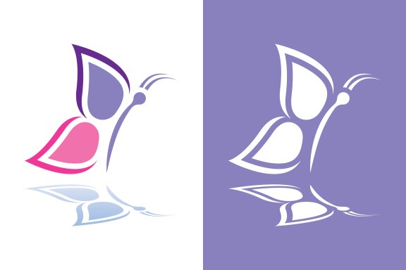 Butterfly logo icon vector design illustration