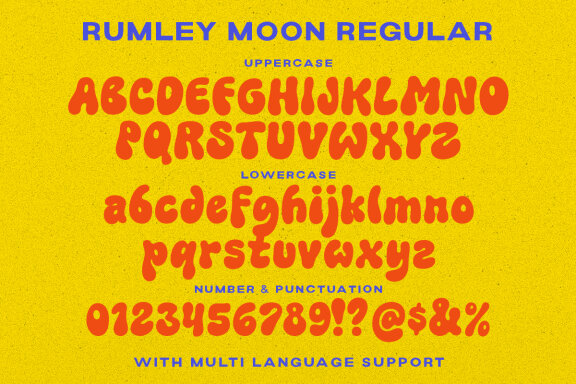 Rumley Moon -Groovy Hipster Font