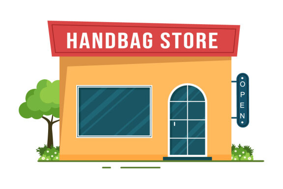 11 Handbag Store Design Illustration