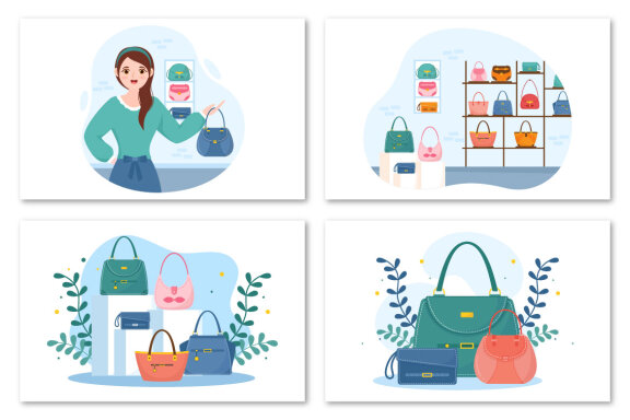 11 Handbag Store Design Illustration
