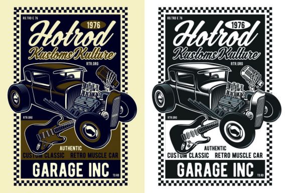 Hot Rod Poster Template 