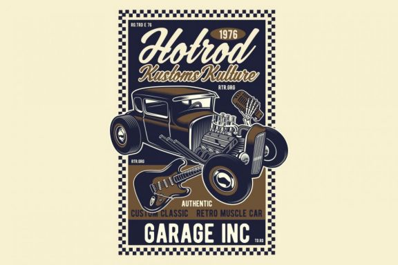 Hot Rod Poster Template 