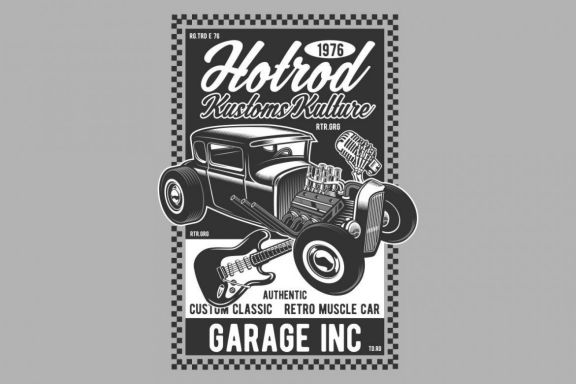 Hot Rod Poster Template 