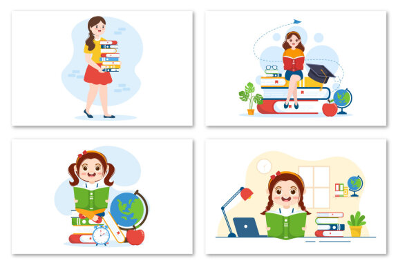 11 Education and knowledge Books Illustration