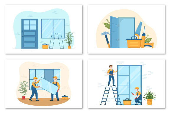 13 Window and Door Installation Service Illustration