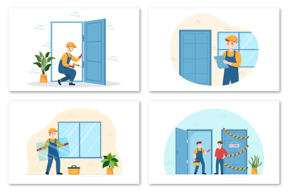 13 Window and Door Installation Service Illustration