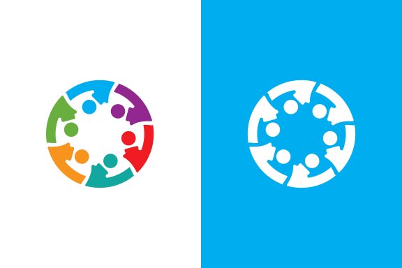 Community, network and social icon design template