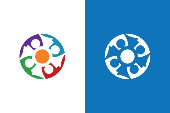 Community, network and social icon design template