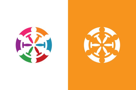 Community, network and social icon design template