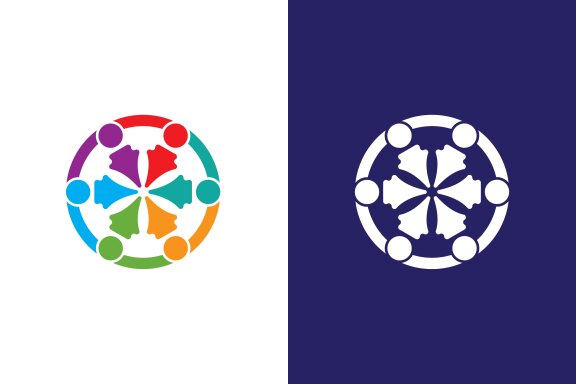 Community, network and social icon design template