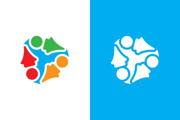 Community, network and social icon design template