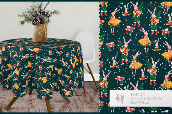 Christmas clipart, Christmas rabbit seamless pattern
