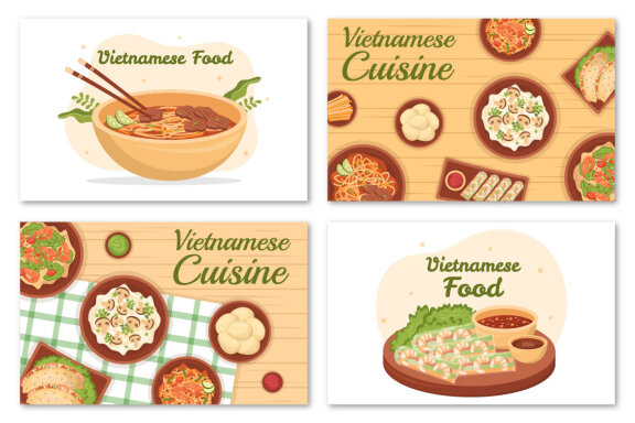 11 Vietnamese Food Restaurant Illustration