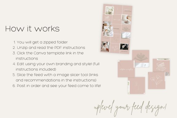 Lilac and Sage Instagram Puzzle Feed Template - Hygge Theme
