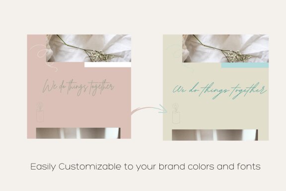 Lilac and Sage Instagram Puzzle Feed Template - Hygge Theme
