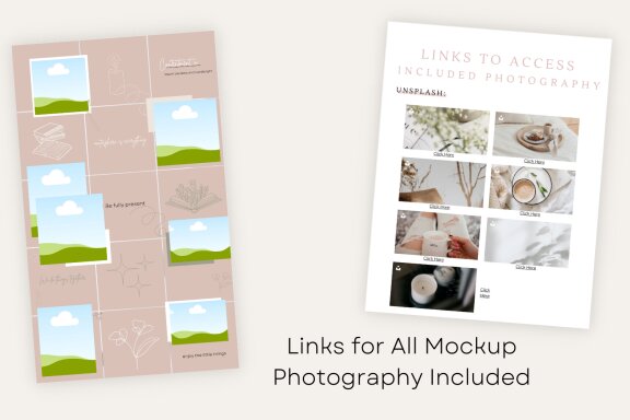 Lilac and Sage Instagram Puzzle Feed Template - Hygge Theme
