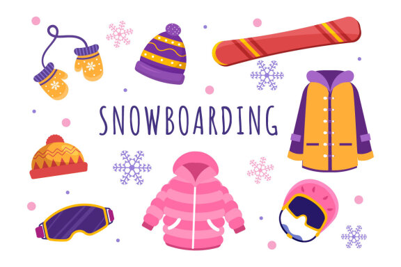 14 Snowboarding Illustration