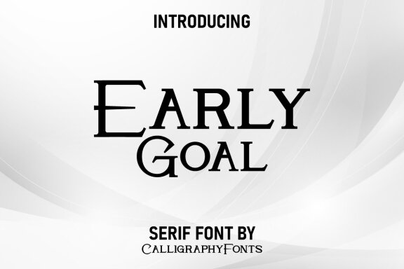 Early Goal Display Font
