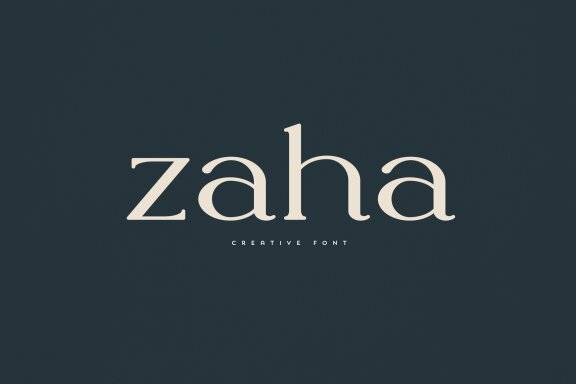 Zaha creative font