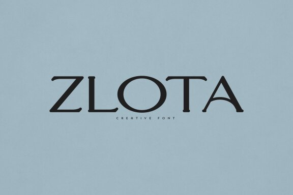 Zlota creative font