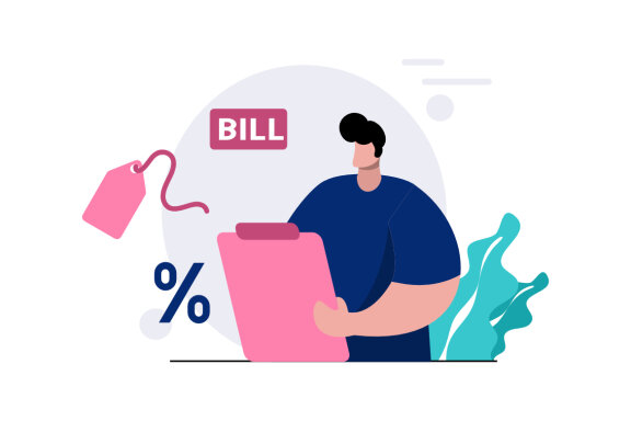 Financial Accounting flat illustration