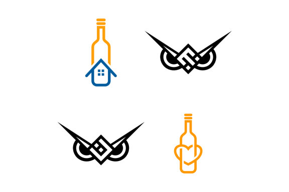 Bottle home love T U owl - Free Logo Shapes