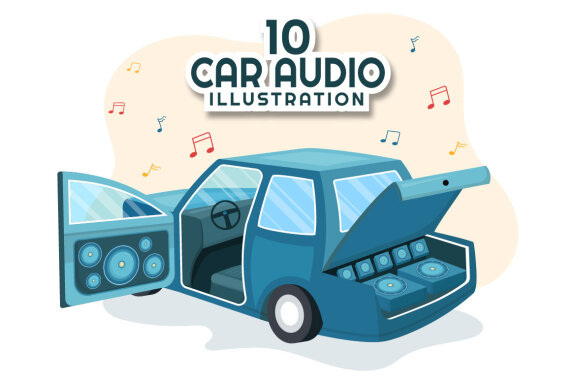 10 Car Audio Illustration