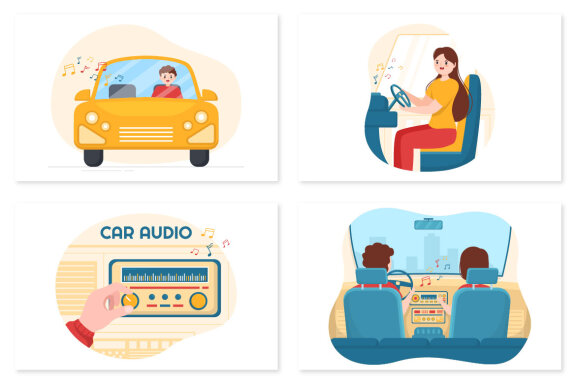 10 Car Audio Illustration