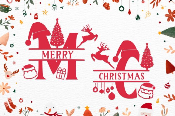 Welcome Christmas Monogram