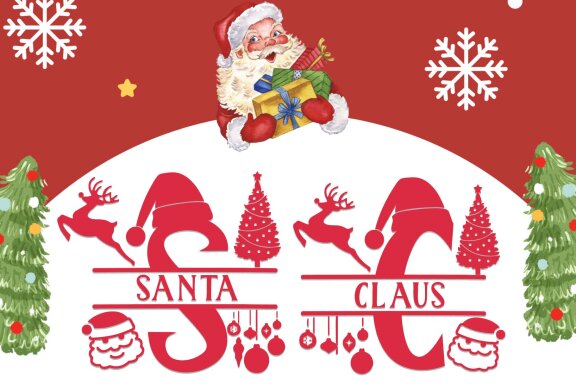 Welcome Christmas Monogram