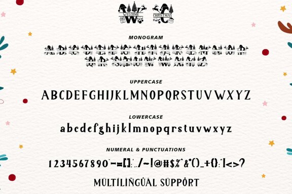 Welcome Christmas Monogram
