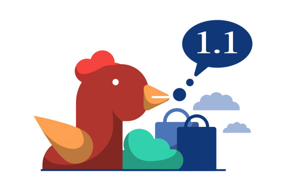 order online advertising flat illustration