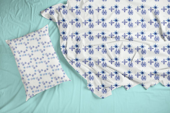 Set of snowflakes patterns